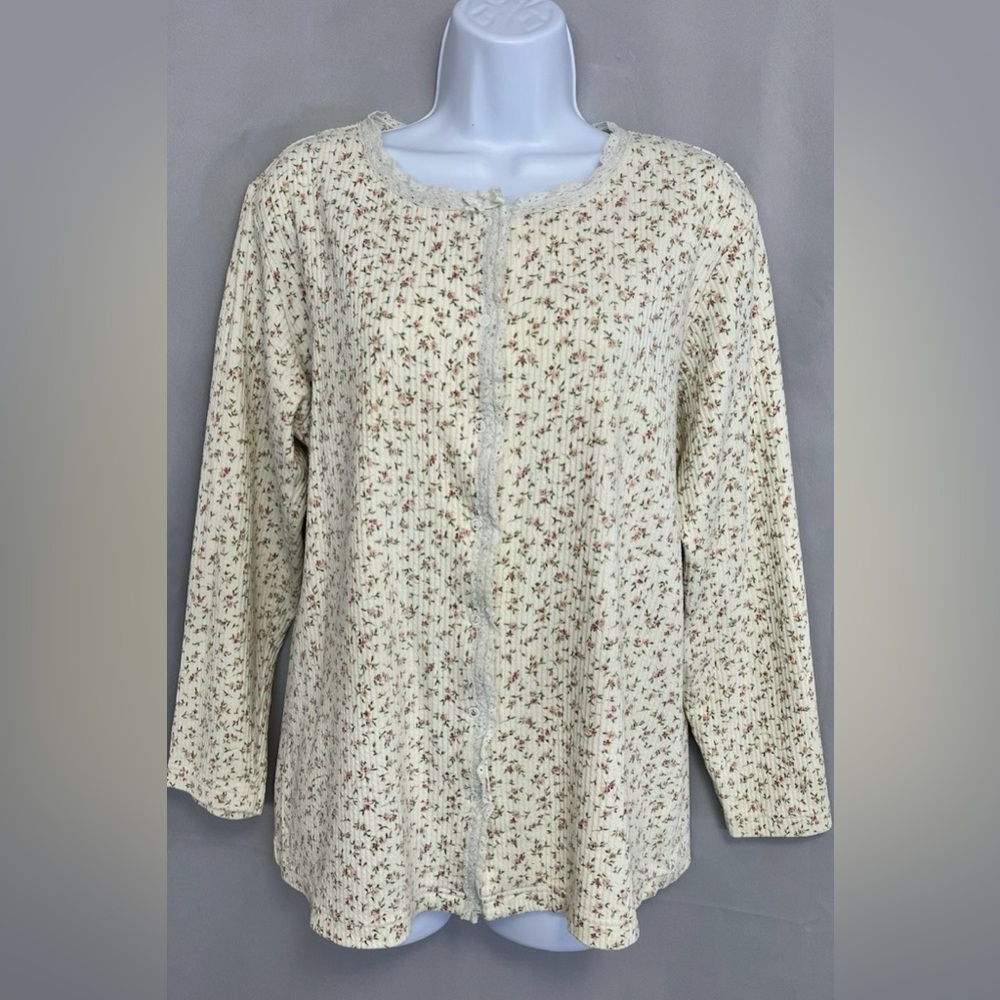 Vintage Victoria's Secret Country Top Floral Sleepwear Size Medium